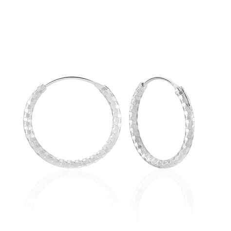 Créoles Argent Blanc Agathe - Créoles Femme | Marc Orian