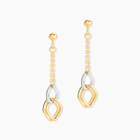 Boucles D'oreilles Pendantes Louisa Or Bicolore - Pendantes Femme | Marc Orian