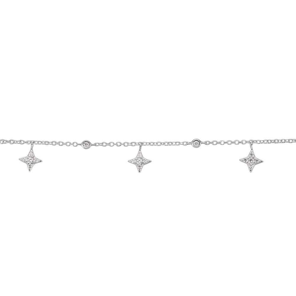 Bracelet Pricille Argent Blanc Oxyde De Zirconium - Bracelets chaînes Femme | Marc Orian