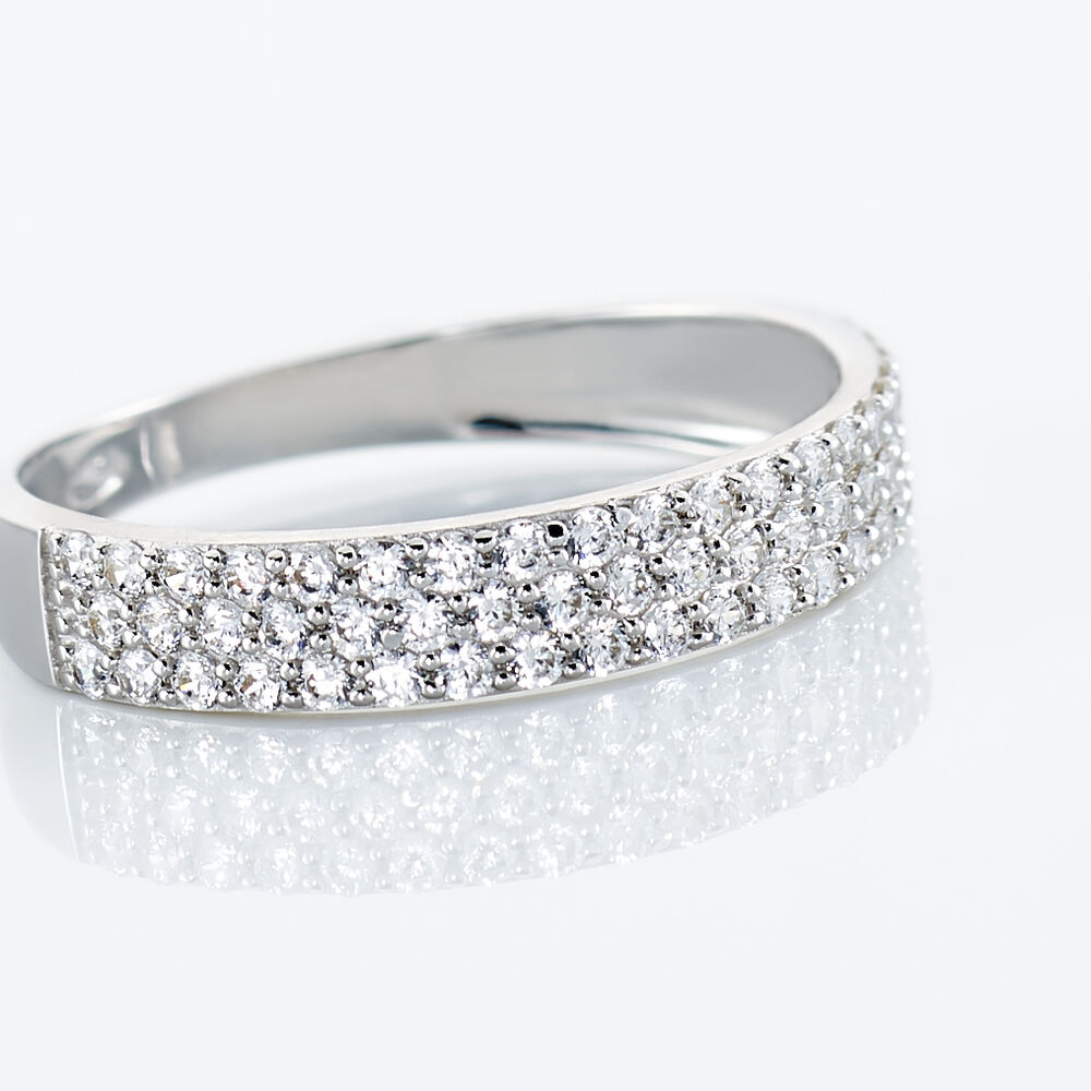 Alliance Lison Or Blanc Oxyde De Zirconium - Bagues avec pierre Femme | Marc Orian