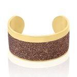 Bracelet Manchette Ouvert Acier Rose Carron - Bijoux fantaisie Femme | Marc Orian