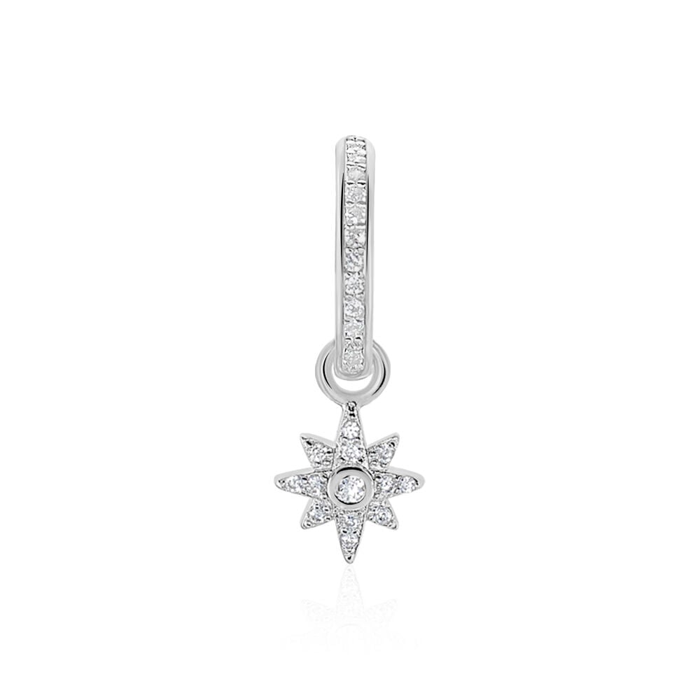 Créole Unitaire Ancelin Rondes Argent Blanc Oxyde De Zirconium - Piercings d'oreilles Femme | Marc Orian