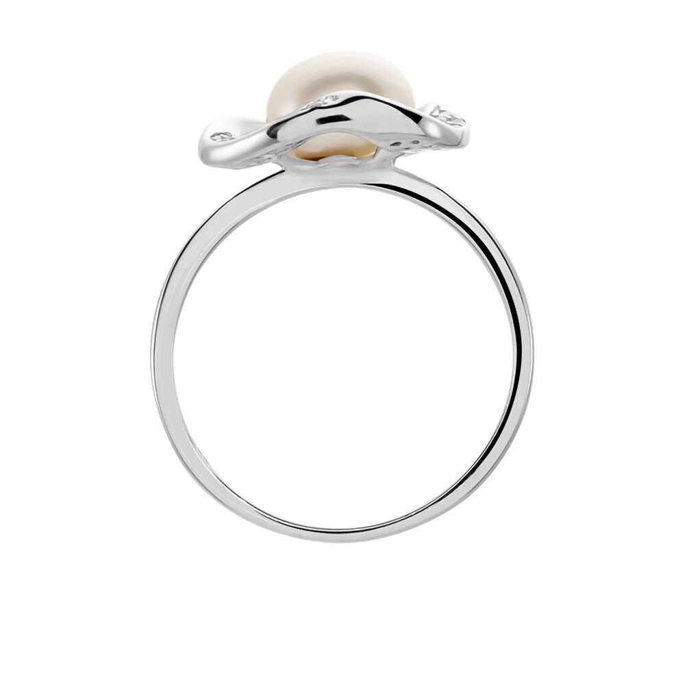 Bague Argent Roula Perle De Culture Oxydes De Zirconium - Bijoux fantaisie Femme | Marc Orian