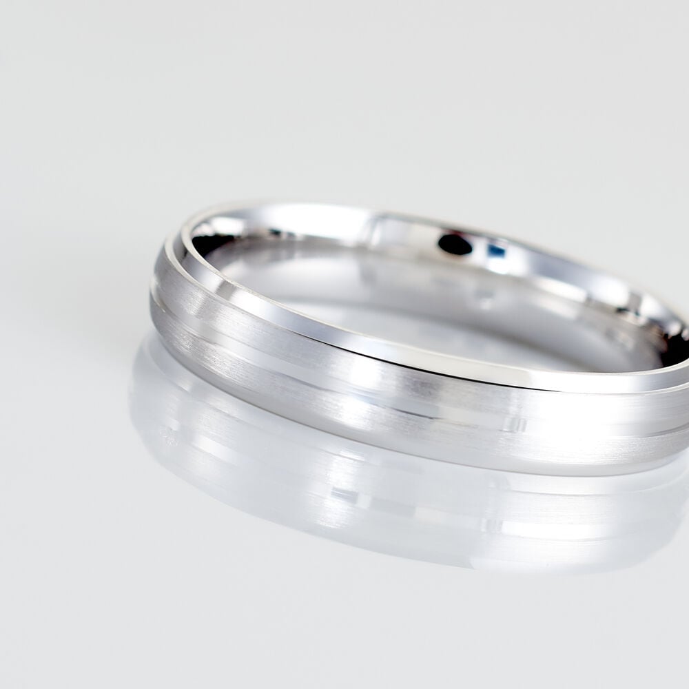 Alliance Circios Demi Jonc Classique Or Blanc - Alliances duo Unisex | Marc Orian