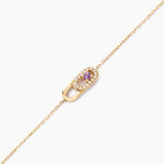 Bracelet Deonne Or Jaune Am&eacute;thyste Oxyde De Zirconium - Bracelets cha&icirc;nes Femme | Marc Orian