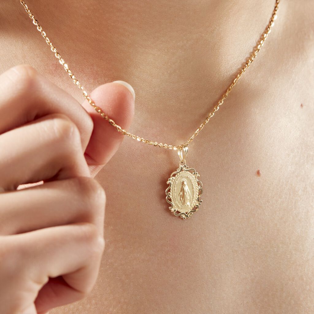 Médaille Or Jaune Vierge - Pendentifs Famille | Marc Orian