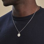 Pendentif Zodiaque Rond Argent Blanc - Bijoux personnalis&eacute;s Famille | Marc Orian