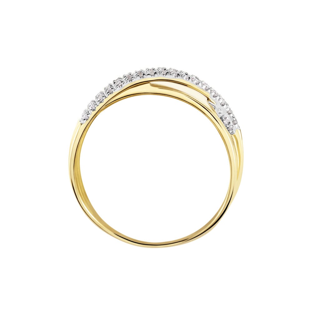 Bague Roslyn Or Jaune Diamant Blanc - Bagues pierres précieuses Femme | Marc Orian