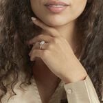Bague Or Blanc Naveen Diamants Synth&eacute;tiques - Bagues avec pierre Femme | Marc Orian