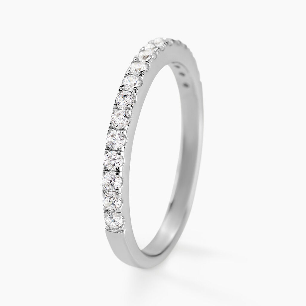 Alliance Florence Argent Blanc Oxyde De Zirconium - Alliances duo Femme | Marc Orian