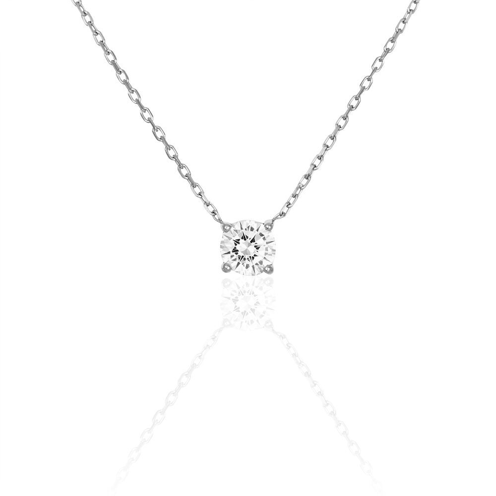 Collier Kariane Argent Blanc Oxyde De Zirconium - Colliers solitaires Femme | Marc Orian