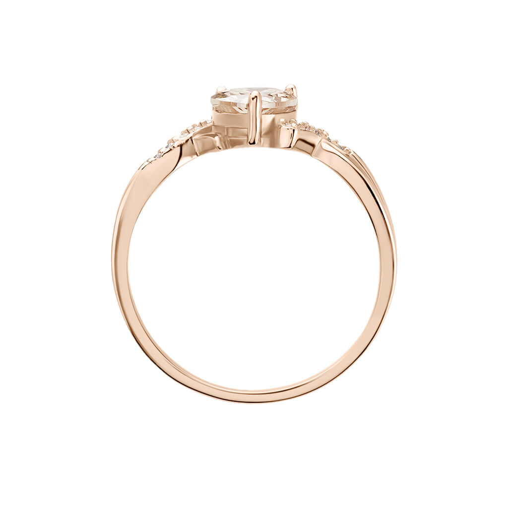 Bague Argent Rose Avalon Oxyde De Zirconium - Bagues Solitaire Femme | Marc Orian