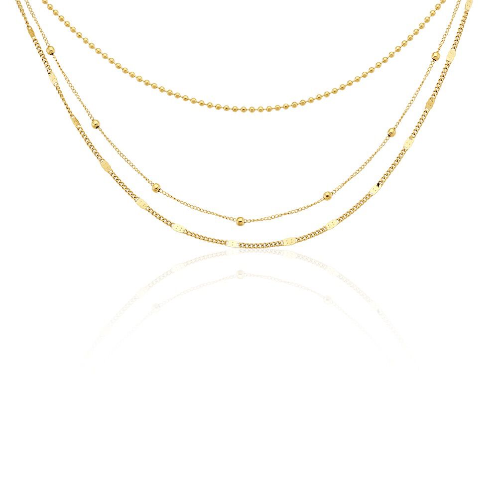 Collier Abigayle Acier Dor&eacute; - Colliers multirangs Femme | Marc Orian