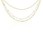 Collier Abigayle Acier Dor&eacute; - Colliers multirangs Femme | Marc Orian