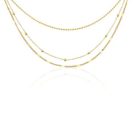 Collier Abigayle Acier Dor&eacute; - Colliers multirangs Femme | Marc Orian