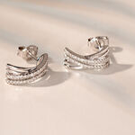 Boucles D'oreilles Puces Julianne Or Blanc Diamant - Puces Femme | Marc Orian