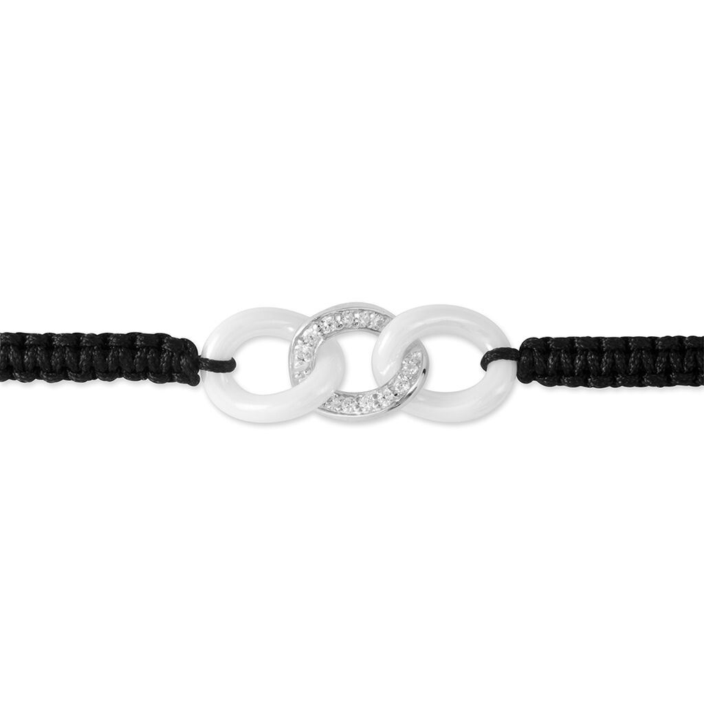 Bracelet Link Argent Blanc Oxyde De Zirconium Et Céramique - Bracelets cordons Femme | Marc Orian