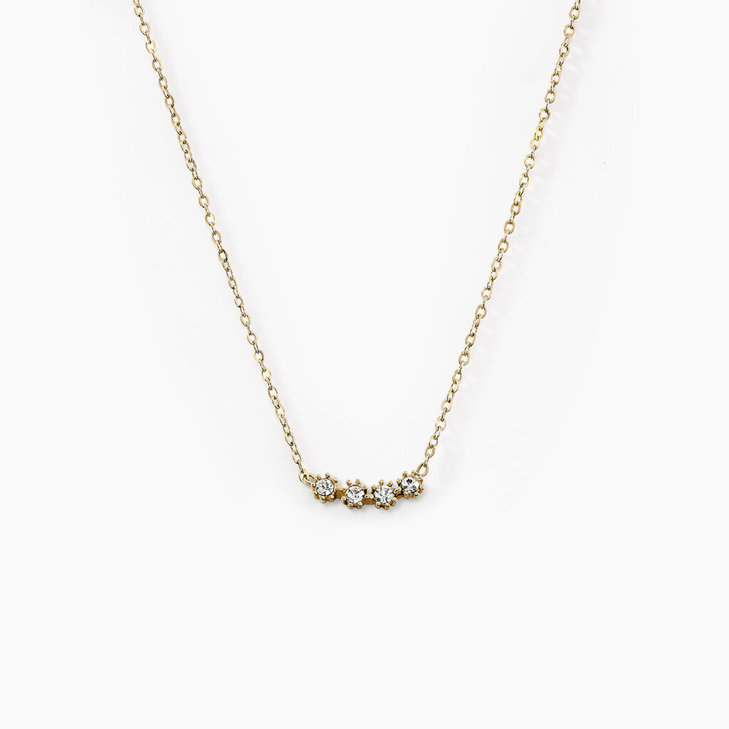 Collier Eva Acier Jaune Cristal - Colliers avec pierres Femme | Marc Orian
