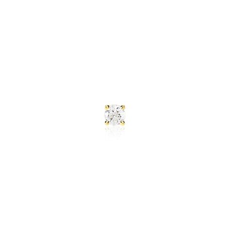 Boucle D'oreille Puce Unitaire Victoria Or Jaune Diamant - Puces Famille | Marc Orian