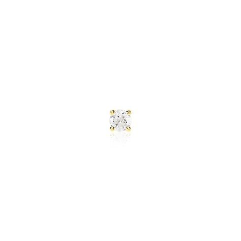 Boucle D'oreille Puce Unitaire Victoria Or Jaune Diamant - Clous d'oreilles Famille | Marc Orian