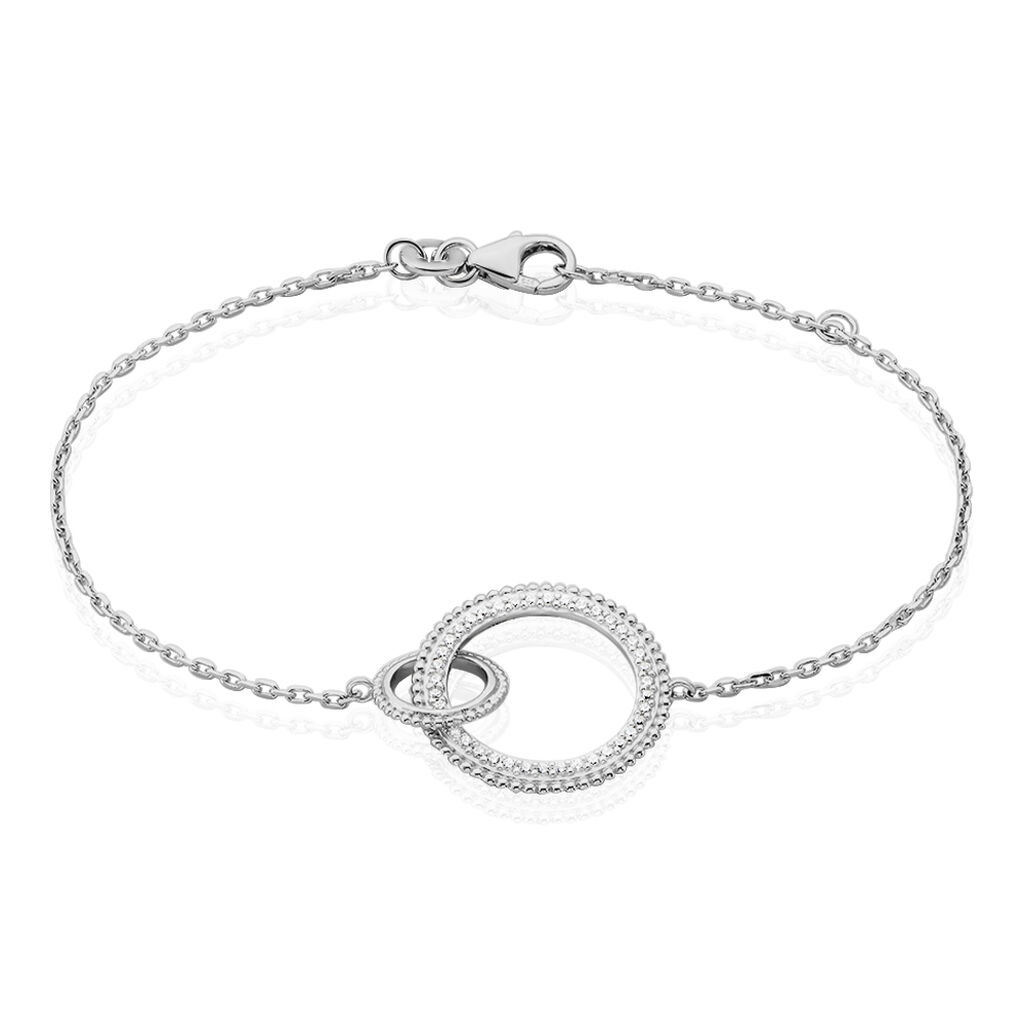 Bracelet Nathalia Argent Blanc Oxyde De Zirconium - Bracelets chaînes Femme | Marc Orian