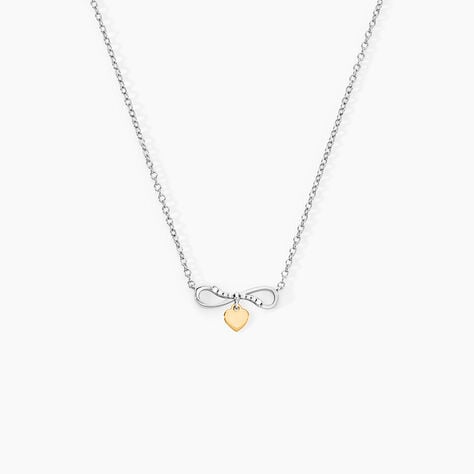 Collier Or Jaune et Argent Blanc Oxyde De Zirconium - Colliers avec pierres Femme | Marc Orian