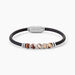 Bracelet Jourdan Caoutchouc Noir Agate - Bracelets cha&icirc;nes Homme | Marc Orian