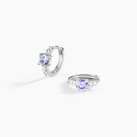 Créoles Gregh Argent Blanc Oxyde De Zirconium