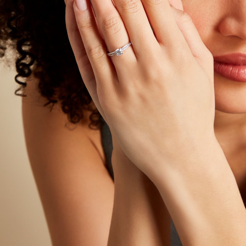 Bague Harem Or Blanc Oxyde - Bagues avec pierre Femme | Marc Orian