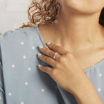 Bague Solitaire Vicoeuria Or Blanc Diamant Synth&eacute;tique - Parures de mariage Femme | Marc Orian