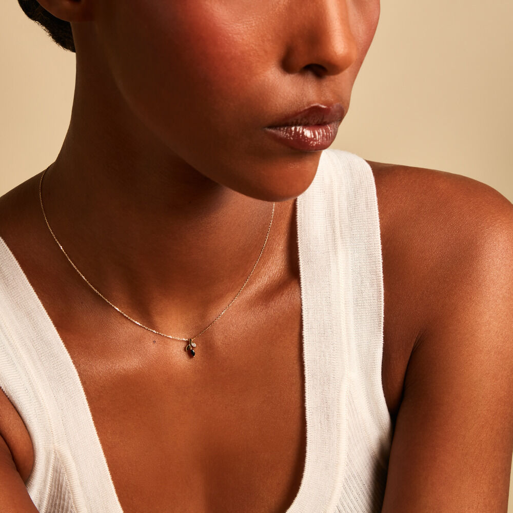 Collier Bendt Or Jaune Saphir Diamant - Colliers avec pierres Femme | Marc Orian