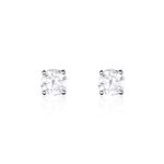 Boucles D'oreilles Puces Or Blanc Victoria Diamants - Puces Femme | Marc Orian