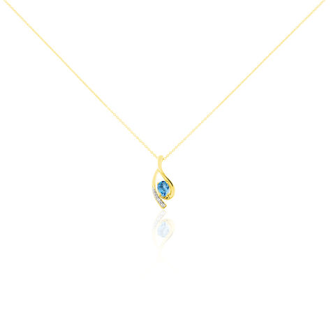 Collier Or Jaune Sagesse Topaze Oxydes De Zirconium - Colliers avec pierres Femme | Marc Orian