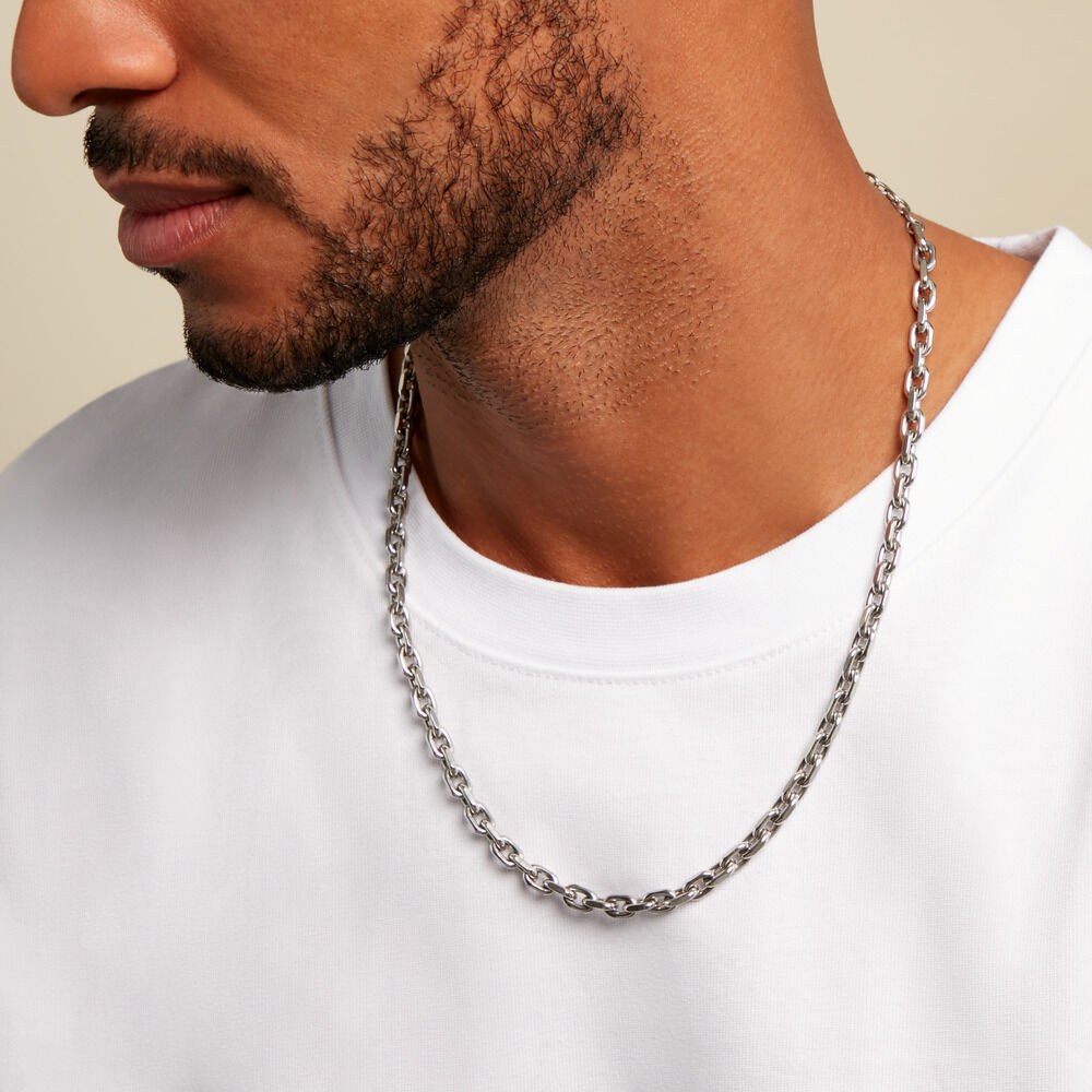Collier Zacario Acier Blanc - Colliers fantaisie Homme | Marc Orian