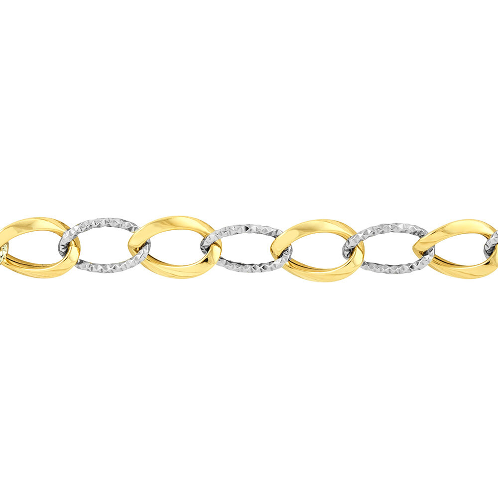 Bracelet Joice Maille Alternée Et Godronne Or Bicolore - Bracelets mailles Femme | Marc Orian