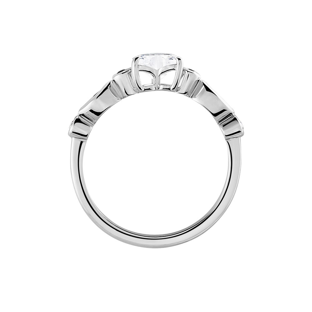 Bague Solitaire Sagan Argent Blanc Oxyde De Zirconium - Solitaires Femme | Marc Orian