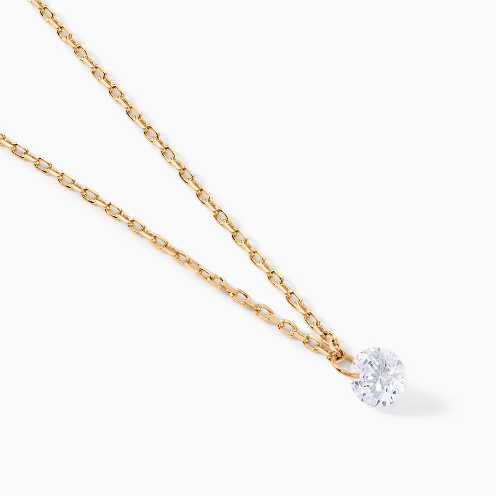 Collier Delma Plaqu&eacute; Or Jaune Oxyde De Zirconium - Colliers avec pierres Femme | Marc Orian
