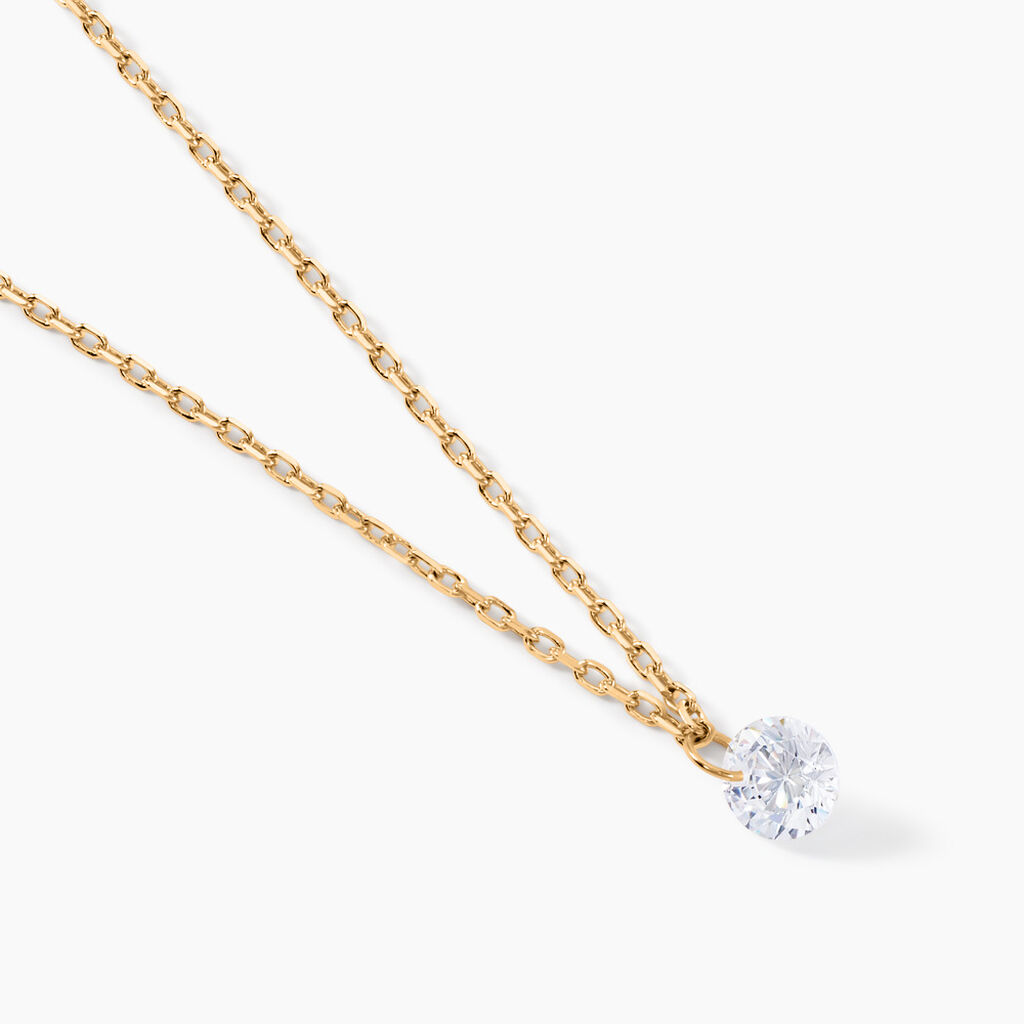 Collier Delma Plaqu&eacute; Or Jaune Oxyde De Zirconium - Colliers avec pierres Femme | Marc Orian