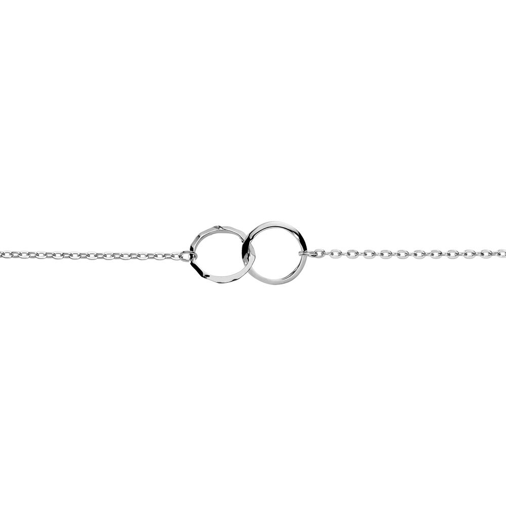 Bracelet Coline Argent Blanc - Bracelets Anneaux Entrelaces Femme | Marc Orian