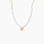 Collier Loving Pearl Argent Dor&eacute; A L'Or 750/1000 Perle De Culture - Colliers avec pierres Femme | Marc Orian