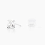 Boucles D'oreilles Puces Doreen Carre Or Blanc Oxyde De Zirconium - Puces Femme | Marc Orian