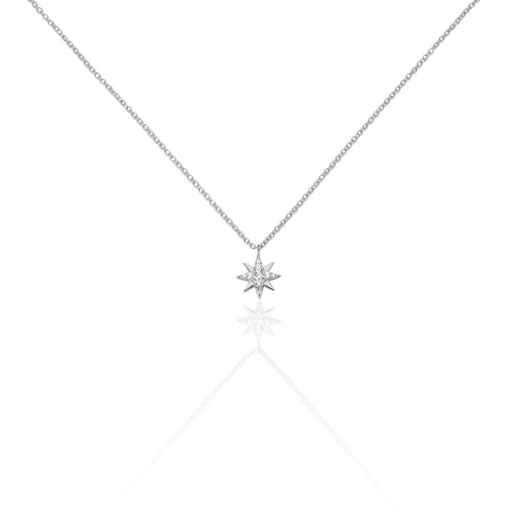 Collier Shanis Argent Blanc Oxyde De Zirconium - Colliers avec pierres Femme | Marc Orian