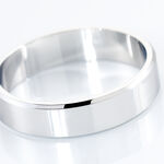 Alliance Inayah Ruban Plat Argent Blanc - Alliances duo Famille | Marc Orian