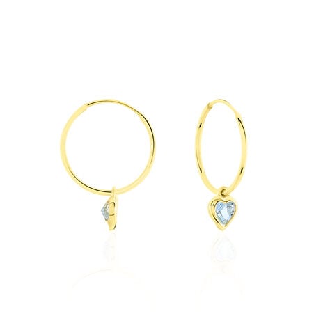 Créoles Marsie Coeur Or Jaune Topaze - Créoles Femme | Marc Orian