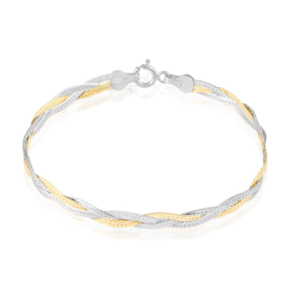 Bracelet Elae Argent Bicolore - Bracelets mailles Femme | Marc Orian