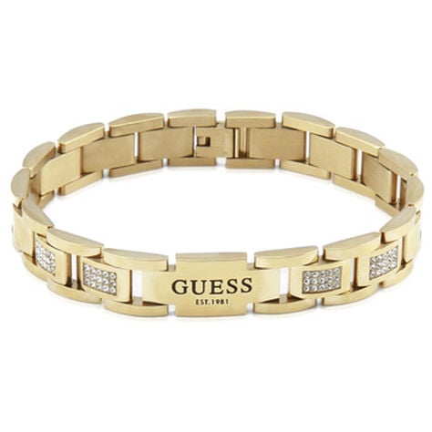 Bracelet Guess Frontiers Acier Jaune Oxyde De Zirconium - Bracelets cha&icirc;nes Homme | Marc Orian