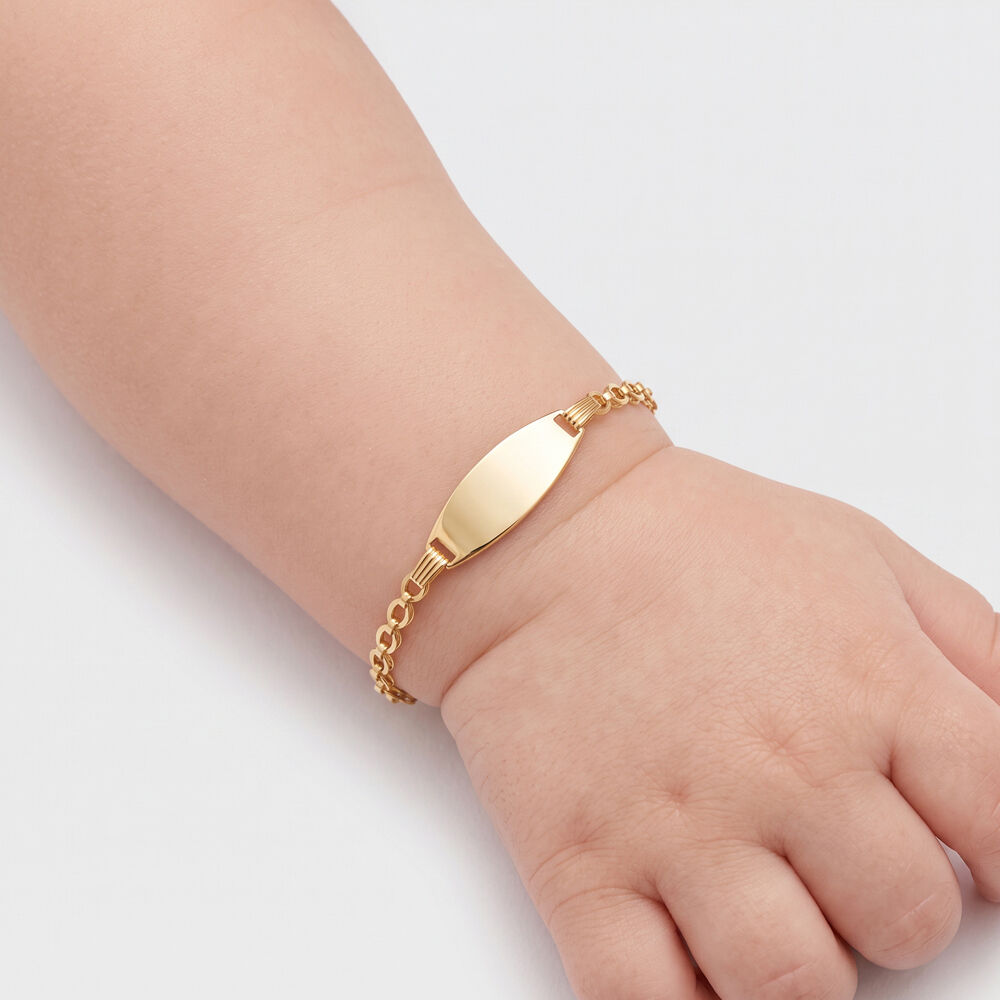 Bracelet Identit&eacute; Marcel Or Jaune - Gourmettes Enfant | Marc Orian