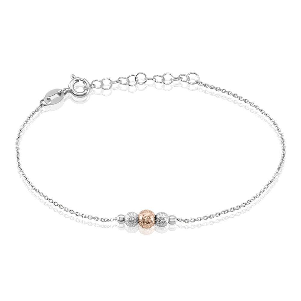 Bracelet Argent Blanc Bicolore Lemnos - Bracelets chaînes Femme | Marc Orian