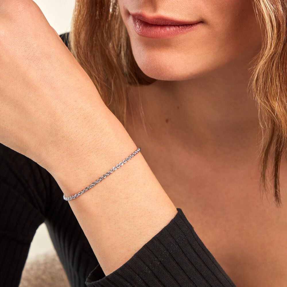 Bracelet Maille Jerry Or Blanc - Bracelets mailles Femme | Marc Orian