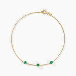 Bracelet Esmerald Rendez-vous Or Jaune Emeraude - Bracelets cha&icirc;nes Femme | Marc Orian